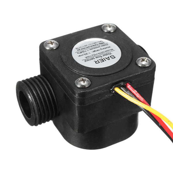 DN15 G1/2 Inch 1.75Mpa Water Flow Sensor Flow Meter 1-30L/min 15mA