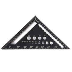 Woodworking Tools Aluminum Alloy Triangle Ruler Hole Square 45 90 Degree Angle Square High Precision Measurement