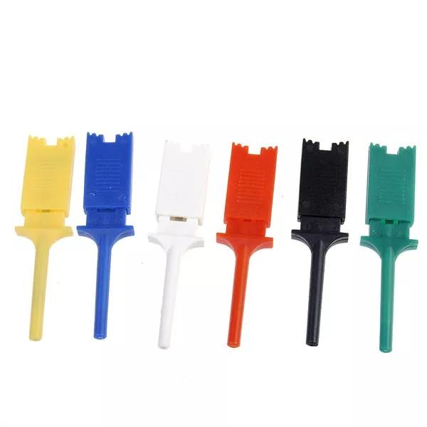 18Pcs DANIU 6 Colors Small Test Hook Clip Grabber Single Probe