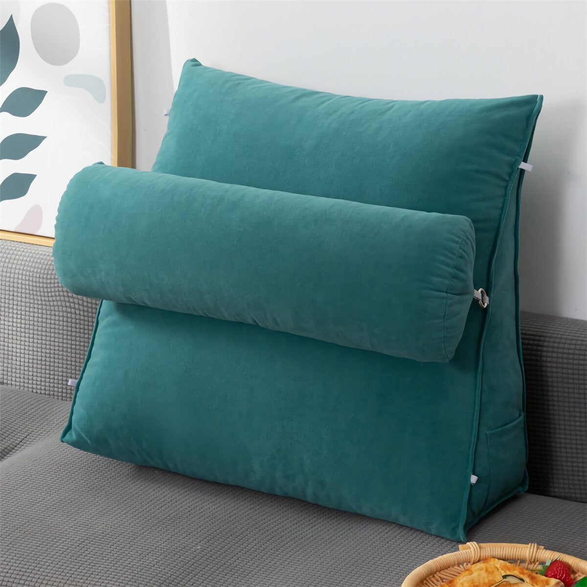 Sofa Back Cushion Bed Couch Seat Rest Pad Waist Support Backrest with Head Pillow Home Office Furniture Decorations
