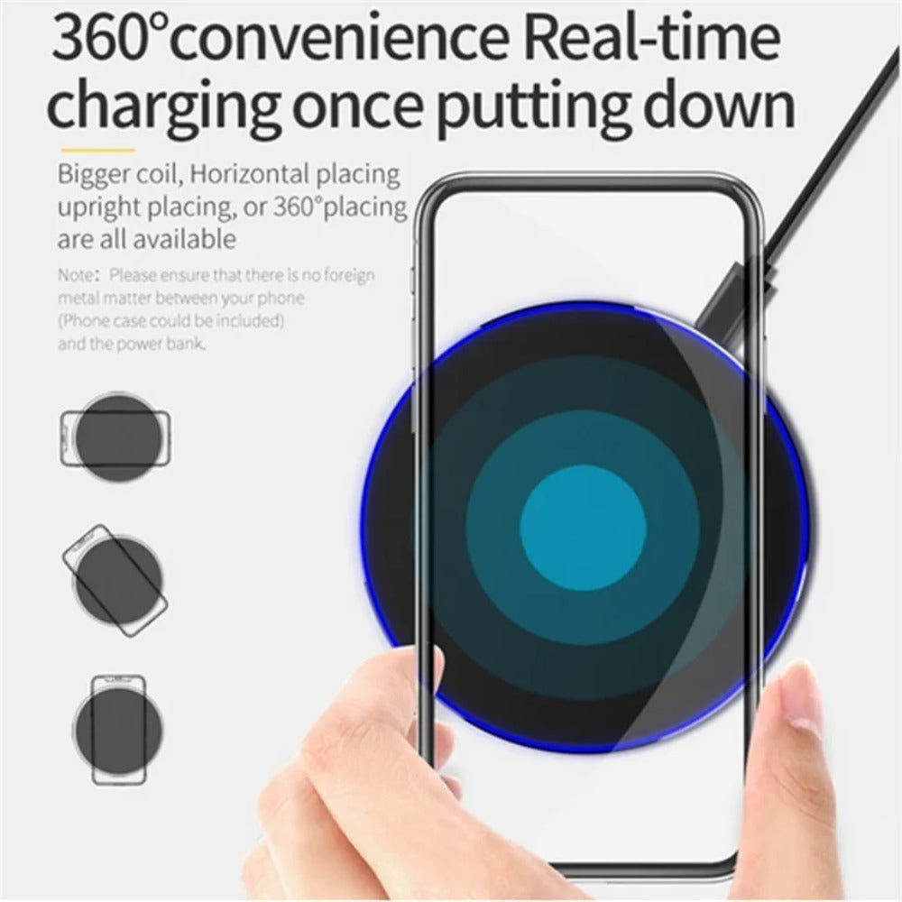 100W Fast Wireless Charger for iPhone, Samsung, Xiaomi, Hui - Induction Pad