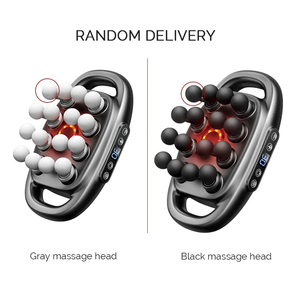 16-Head Fascia Massage Gun, High-Frequency Vibration for Back, Waist, Neck, and Shoulder Muscles
