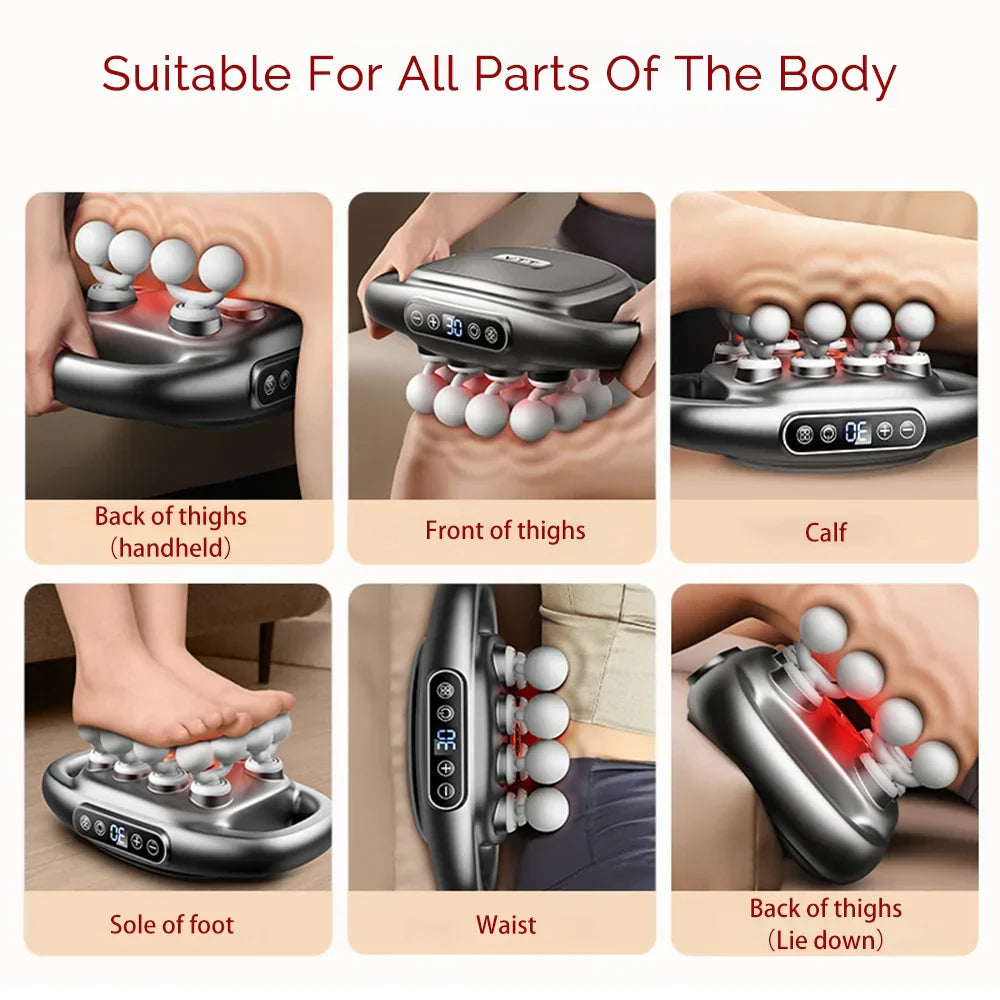 16-Head Fascia Massage Gun, High-Frequency Vibration for Back, Waist, Neck, and Shoulder Muscles