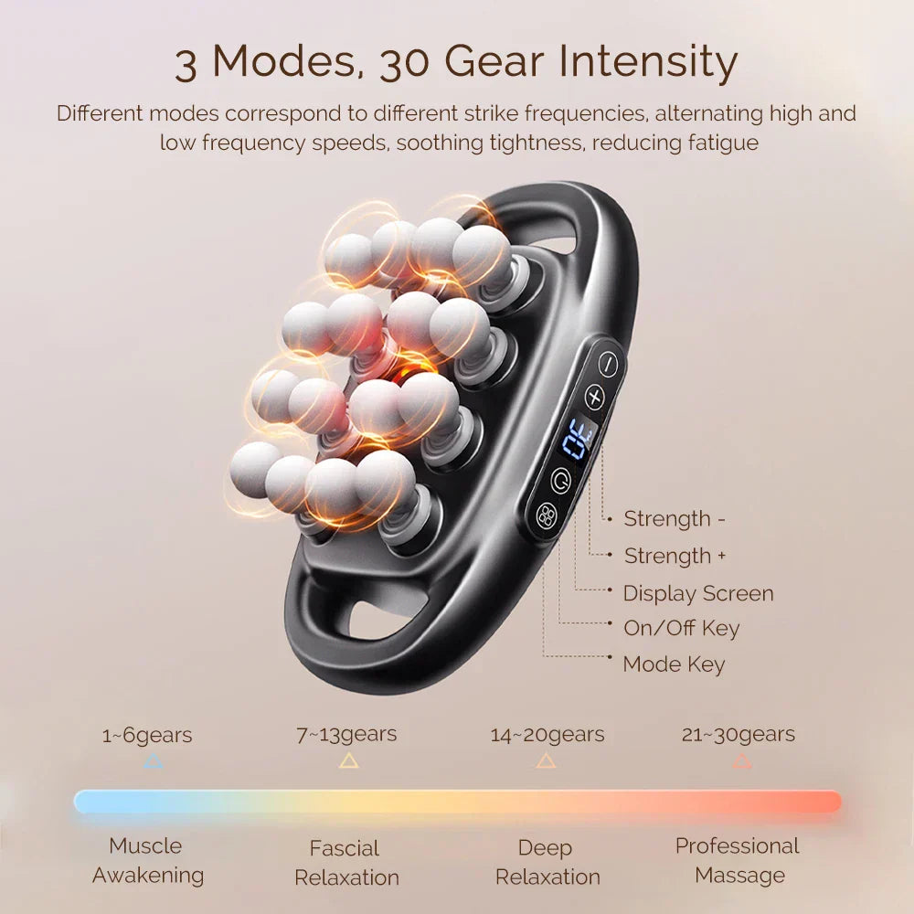 16-Head Fascia Massage Gun, High-Frequency Vibration for Back, Waist, Neck, and Shoulder Muscles
