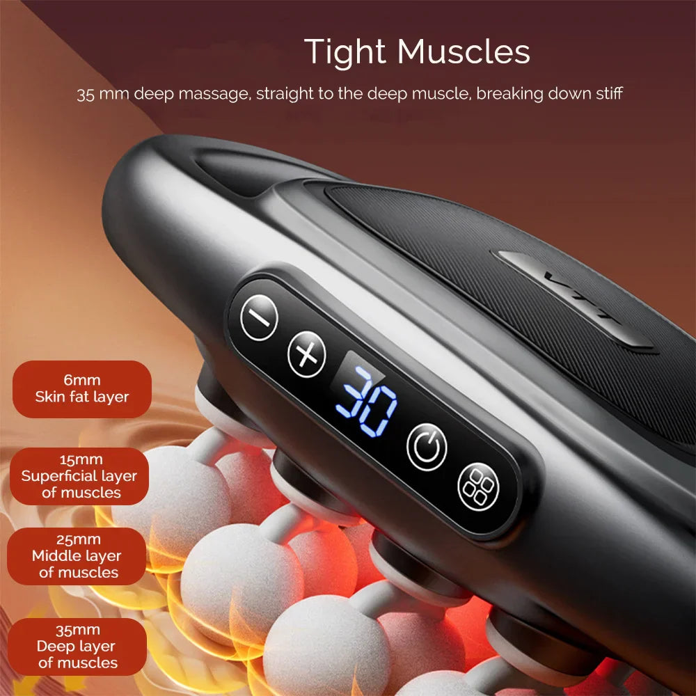 16-Head Fascia Massage Gun, High-Frequency Vibration for Back, Waist, Neck, and Shoulder Muscles