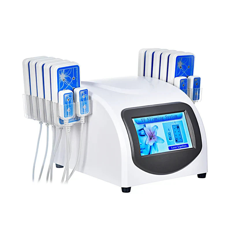 160mw Lipo Laser LLLT Lipolysis Machine, 635nm-650nm, 14 Pads for Slimming and Fat Loss