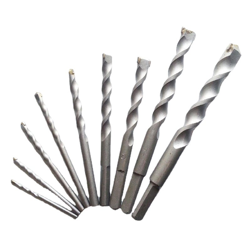 Triangular Handle Tungsten Alloy Twist Drill Bits For Pistol Percussion Tools