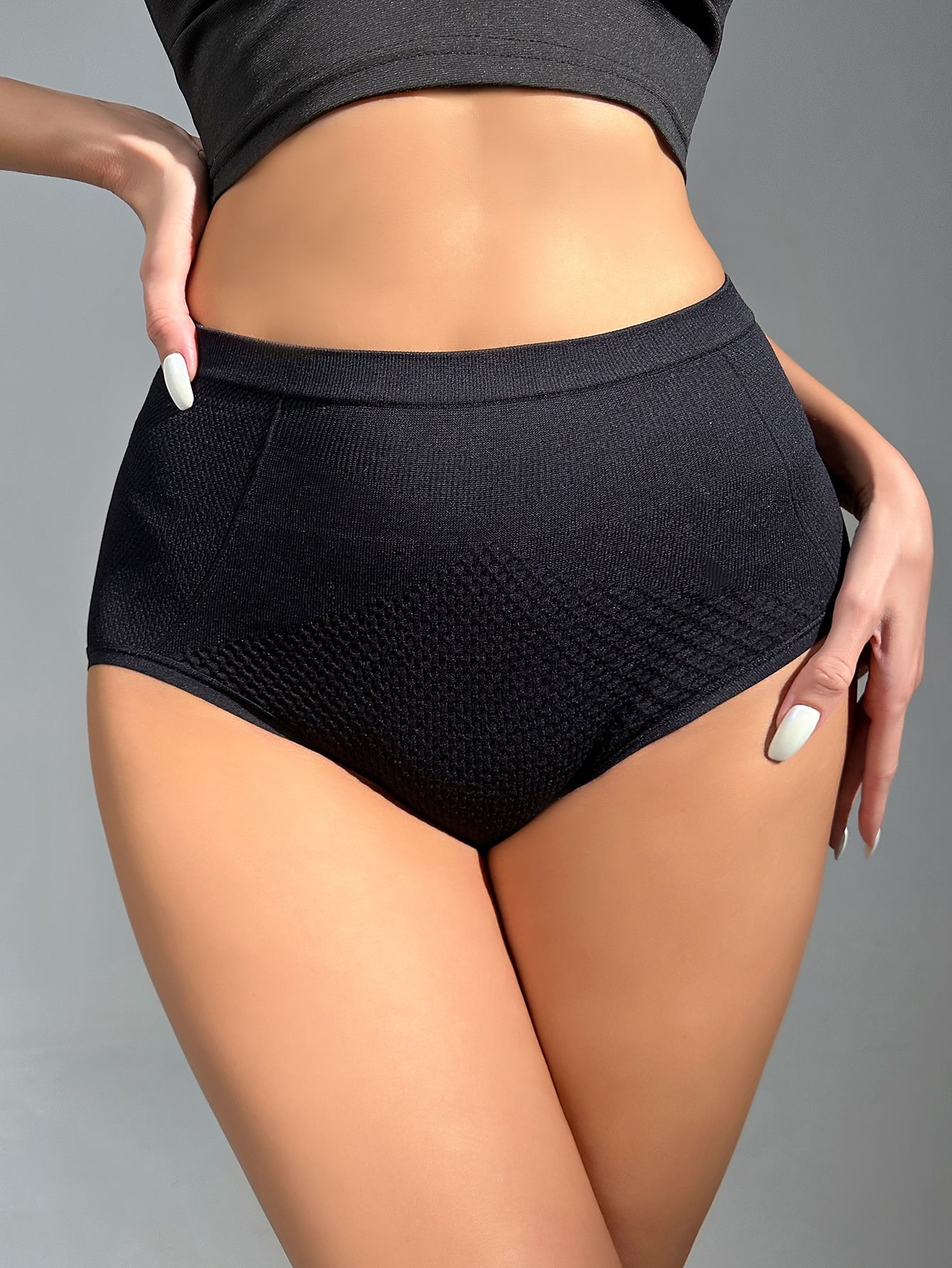 High-Compression Solid Shapewear Panty for Slimming & Tummy Control