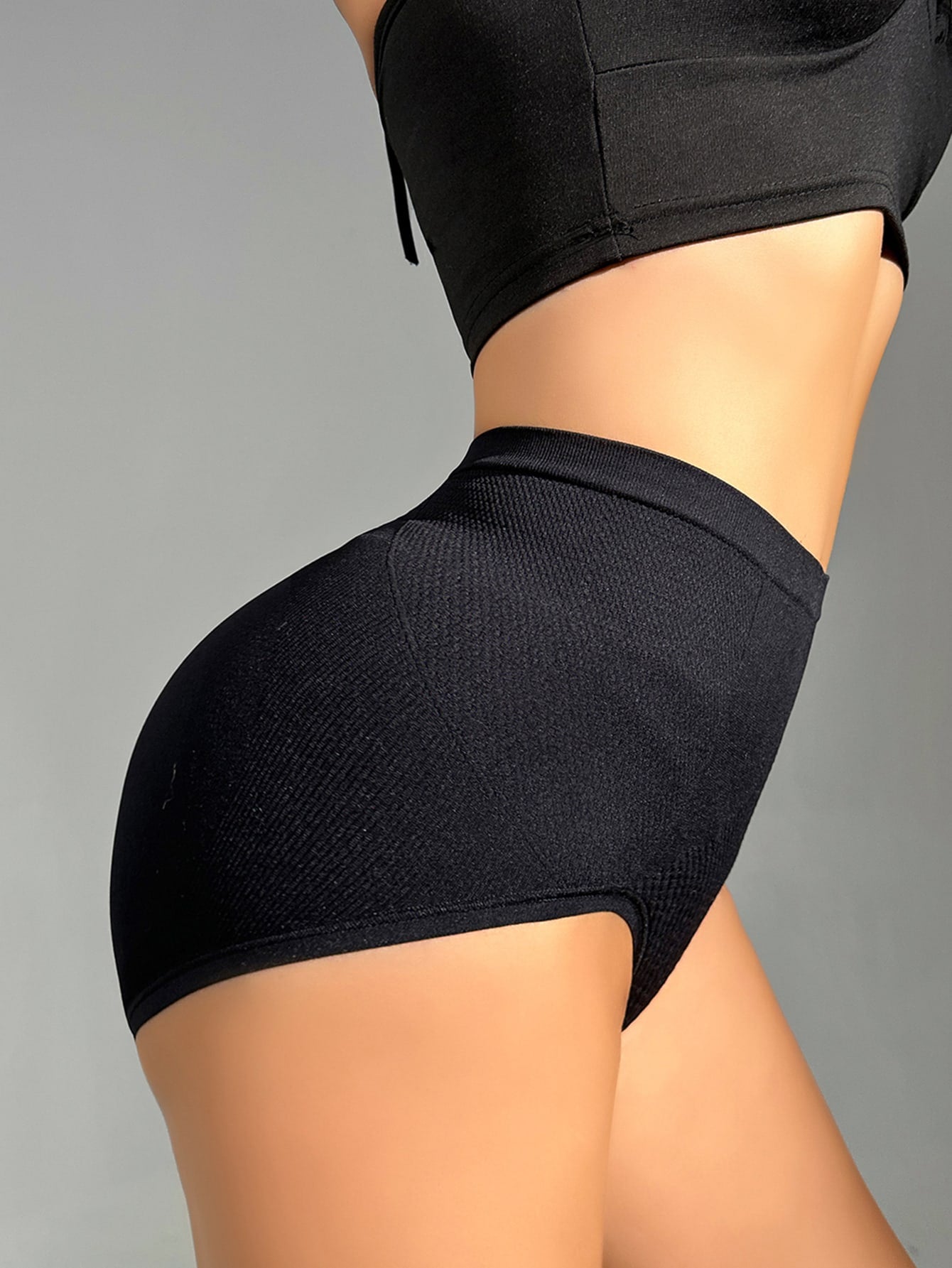 High-Compression Solid Shapewear Panty for Slimming & Tummy Control