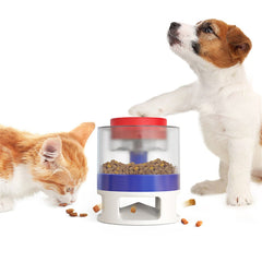 Dog Training Food Leaking Toy Press Type Feeder Transparent Granary Anti-falling Improve IQ Fun Feeding for Cats or Dogs