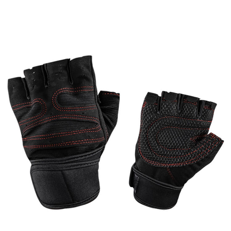 1 Pair Neoprene Sports Weight Lifting Gloves Anti-slip Half Fingers Fitness Exercise Glove