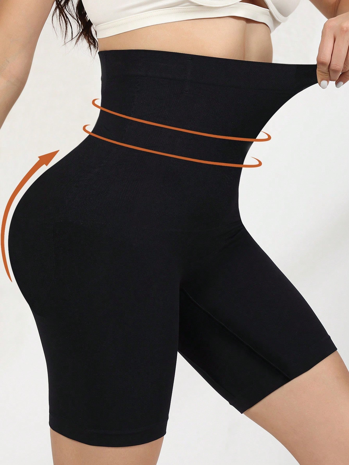 High Waisted Shapewear Shorts for Tummy Control and Slimming