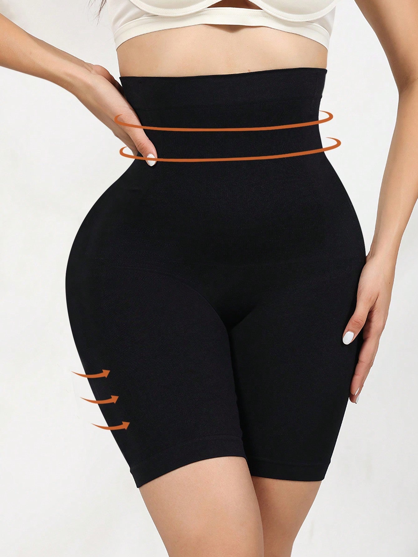 High Waisted Shapewear Shorts for Tummy Control and Slimming