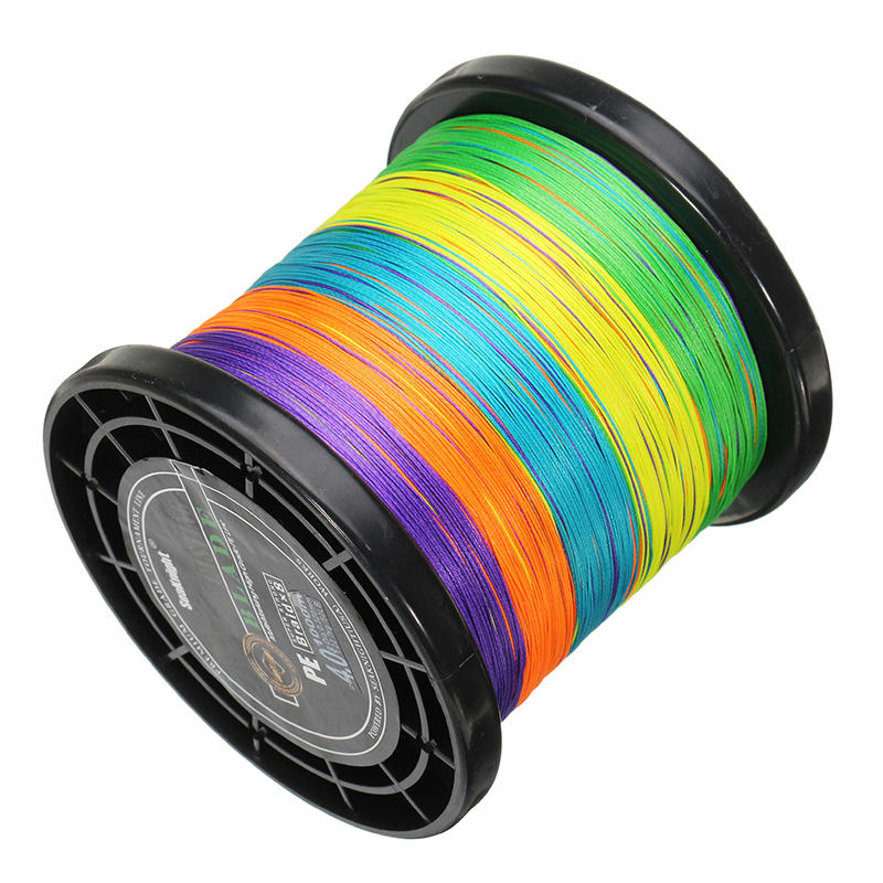 1000M Fishing Line Multi-color Colorful 10 Meters/ Color Super PE Braided 8 Strand Weaves