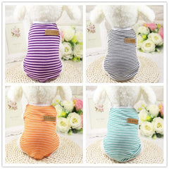 Classic Pet Dog Clothes For Dogs Fashion Dog Clothes Costume Dog Vest Stripes Pet T-shirt