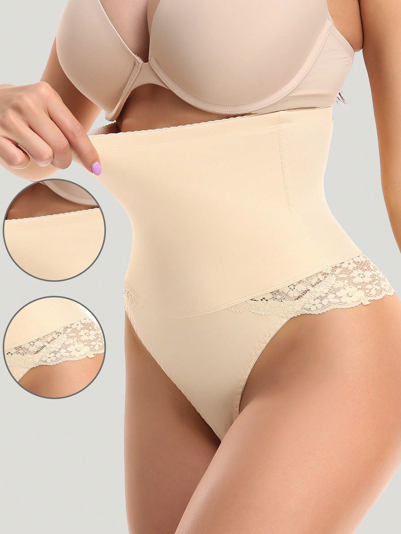 Women's High Waist Lace Body Shaper for Weddings