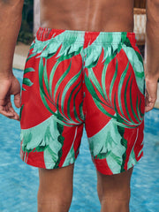 Tropical Printed Beach Shorts for Women & Men - Backless, Non-Stretch, All Over Print