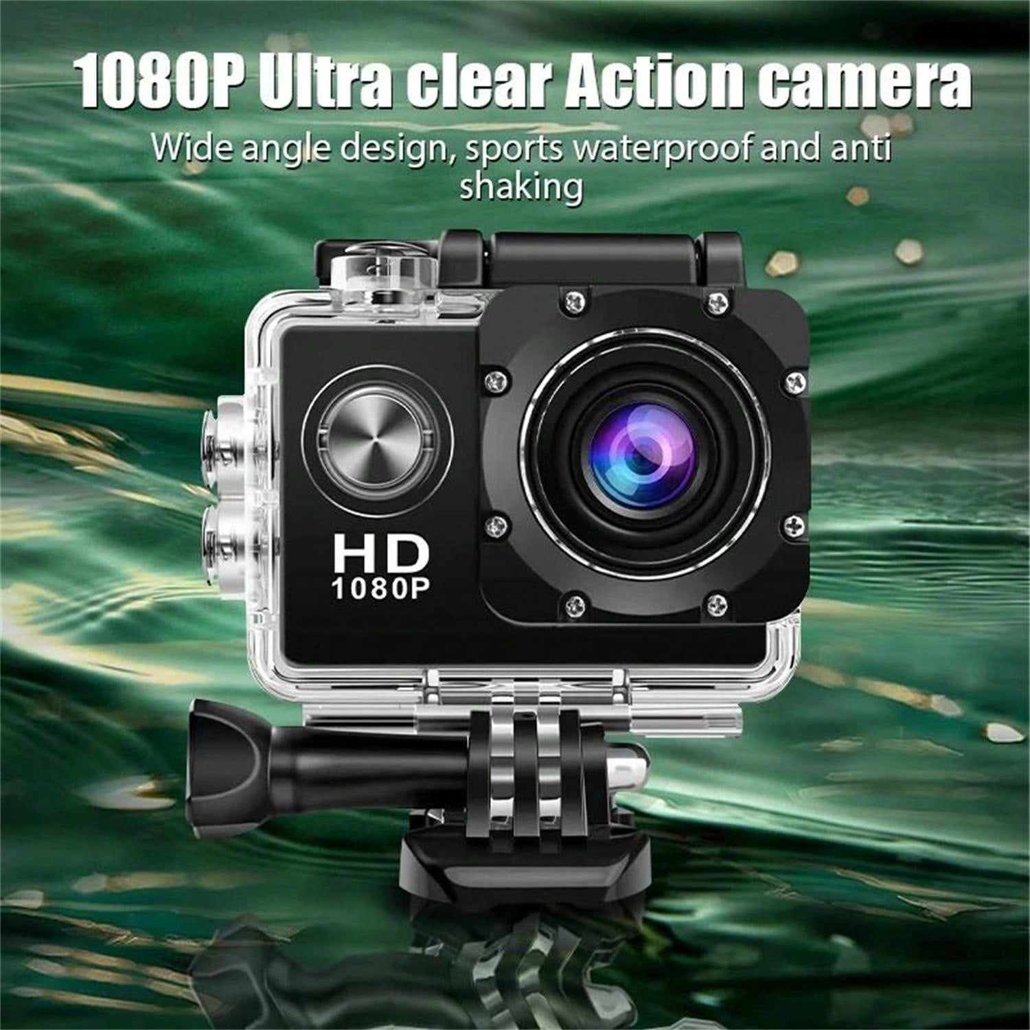 HD Mini Action Camera - 2.0" Screen, 30m Waterproof, Sports & Underwater Recording