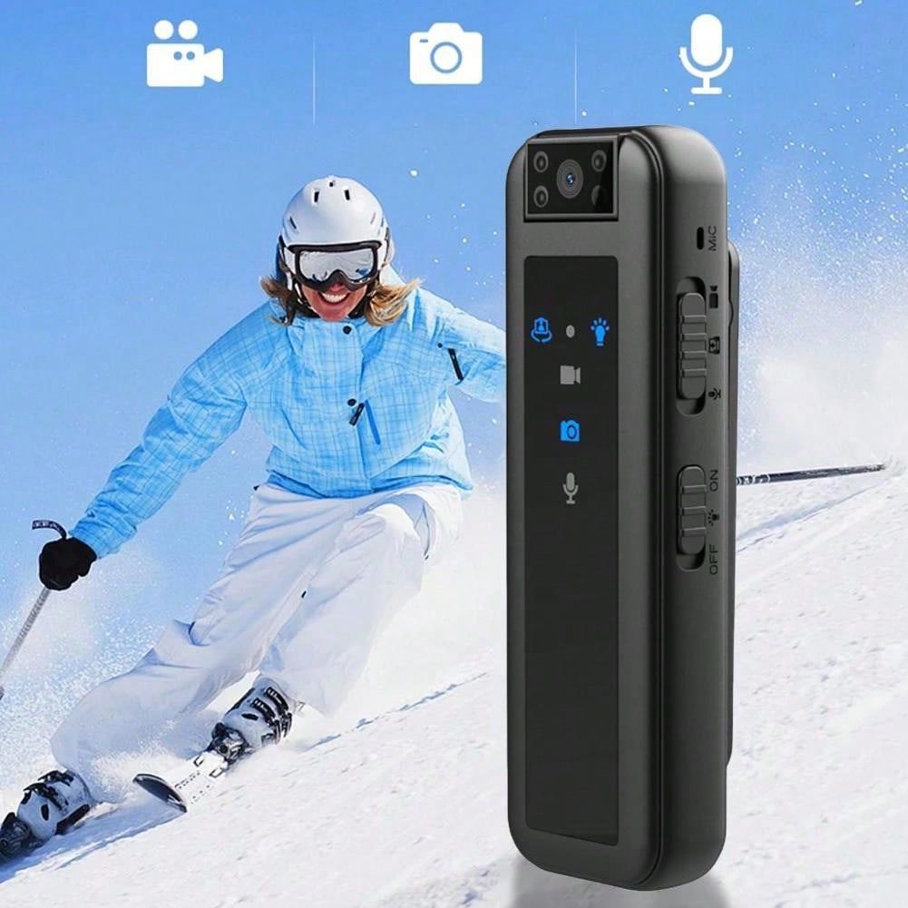 HD 1080P Mini Sports Camera - Portable Clip-On with Infrared Night Vision for Law Enforcement