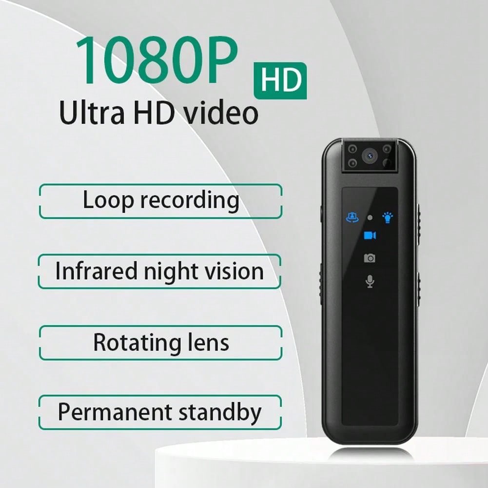 HD 1080P Mini Sports Camera - Portable Clip-On with Infrared Night Vision for Law Enforcement