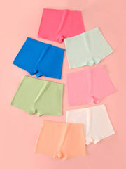 Tween Girl Macaron-Colored Comfortable Shortie Underwear - Soft Knitted Fabric, Machine Washable