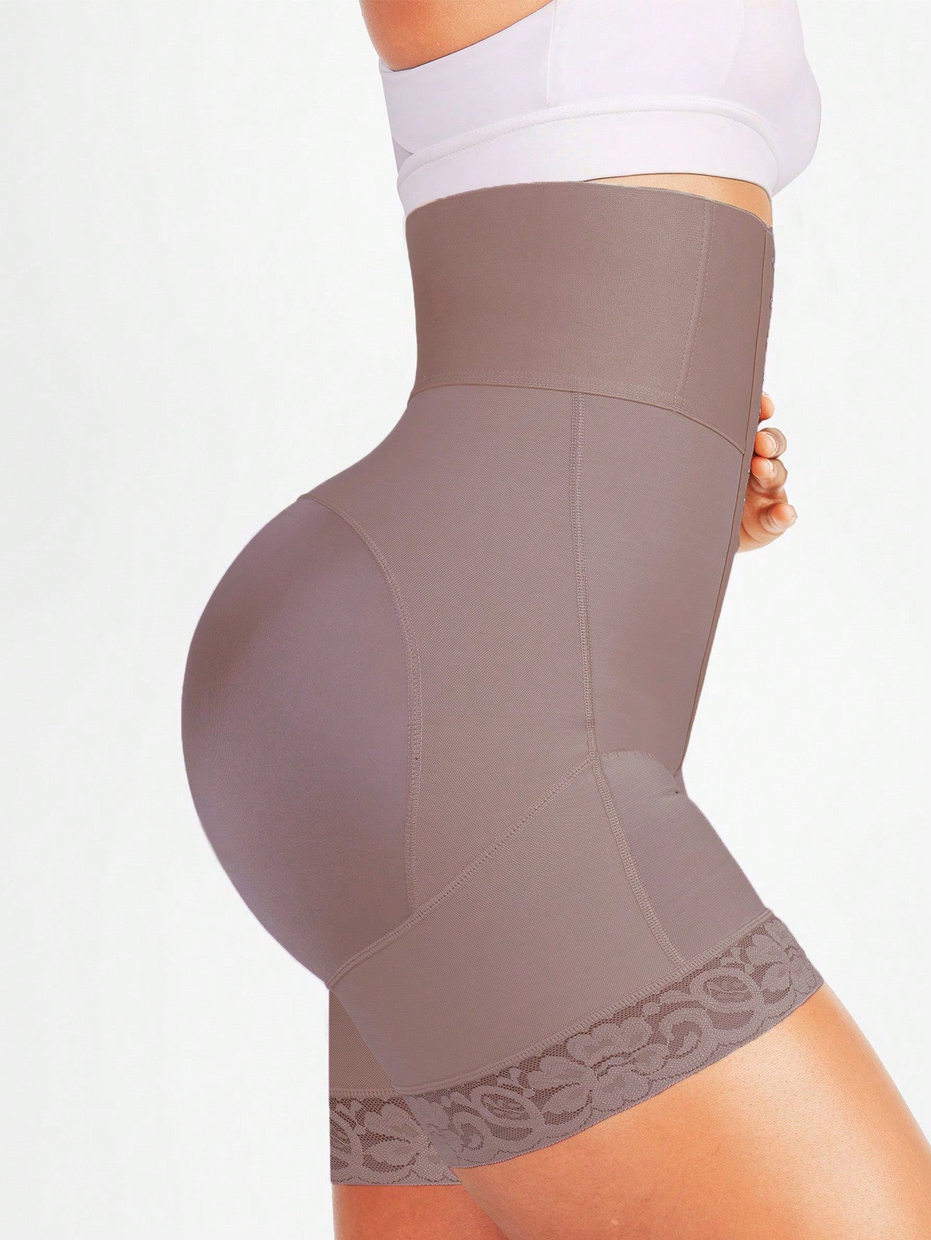 Triple-Breasted High-Waisted Body Shaper with Butt Lifter & Tummy Control