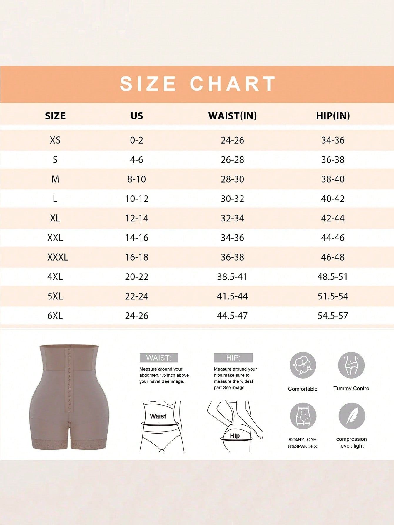 Triple-Breasted High-Waisted Body Shaper with Butt Lifter & Tummy Control