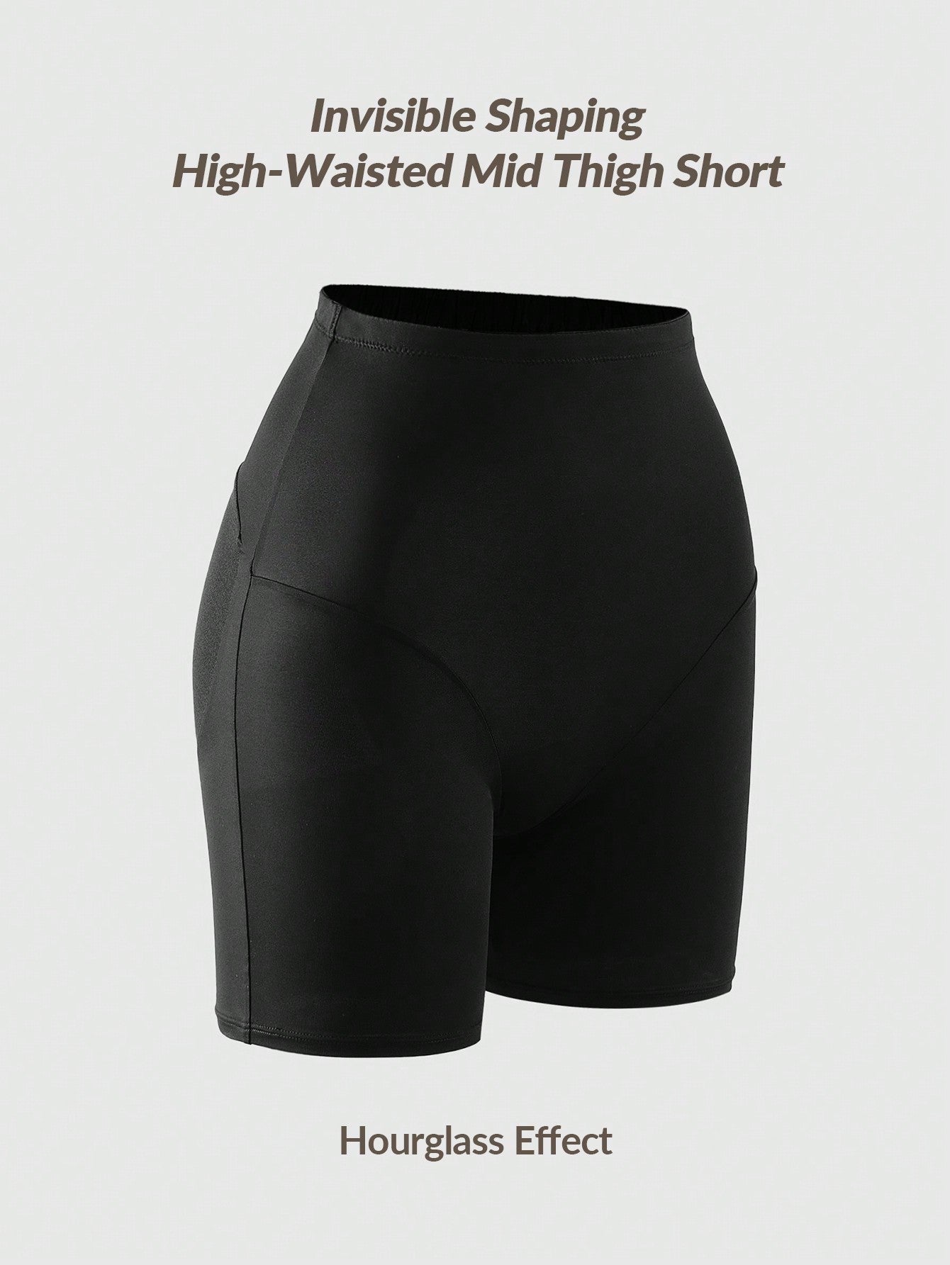 High Waisted Mid Thigh Shapewear Shorts - Tummy, Waist & Butt Control