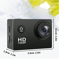 HD 1080P Sport Action Camera - 2" LCD, 5MP, 900mAh Battery, Waterproof, 140° Wide Angle