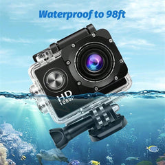 HD 1080P Sport Action Camera - 2" LCD, 5MP, 900mAh Battery, Waterproof, 140° Wide Angle