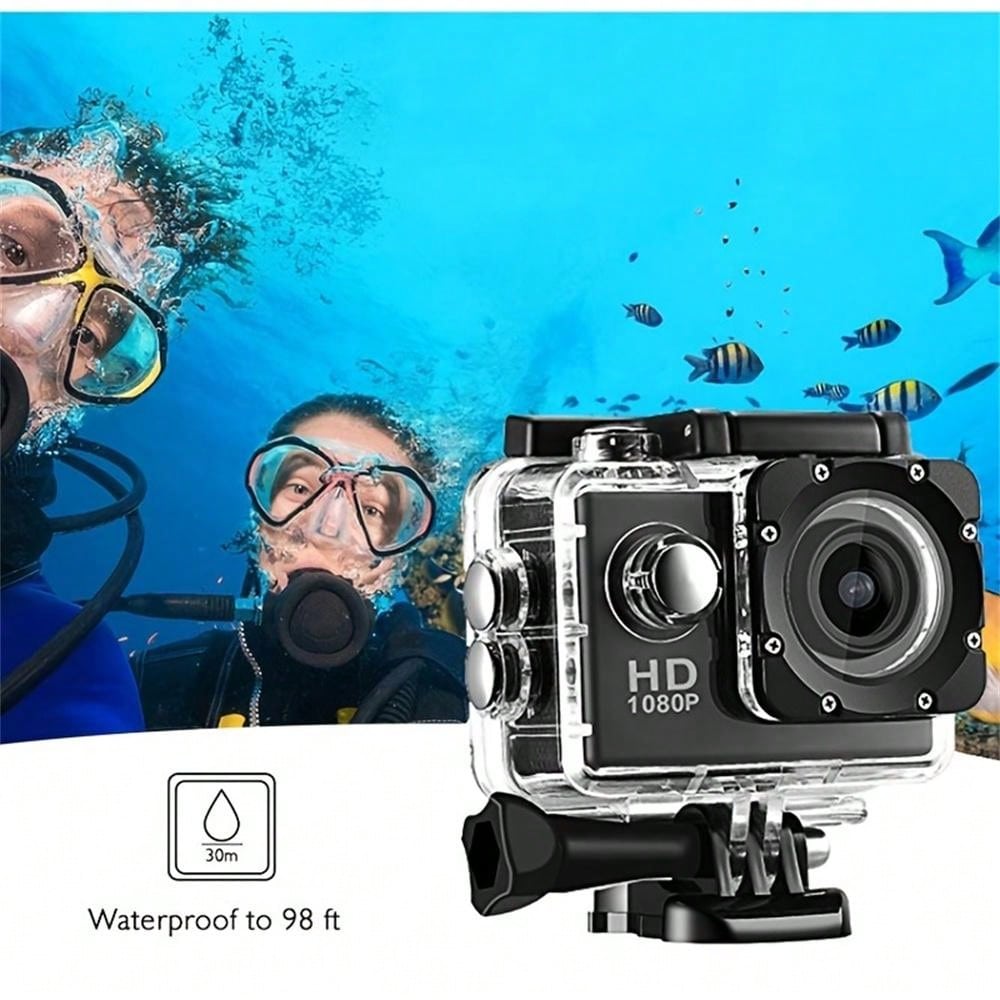 HD 1080P Sport Action Camera - 2" LCD, 5MP, 900mAh Battery, Waterproof, 140° Wide Angle