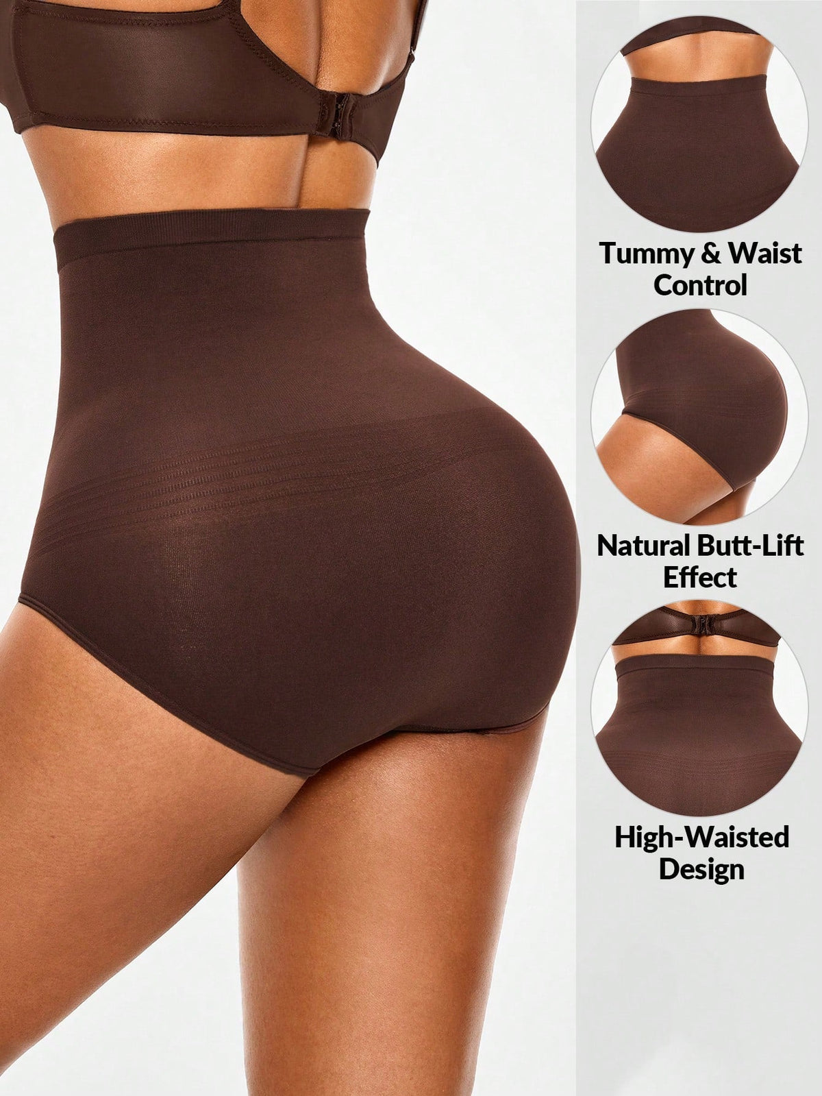 High-Waisted Seamless Shapewear Shorts - Tummy & Waist Control, Butt Lifter