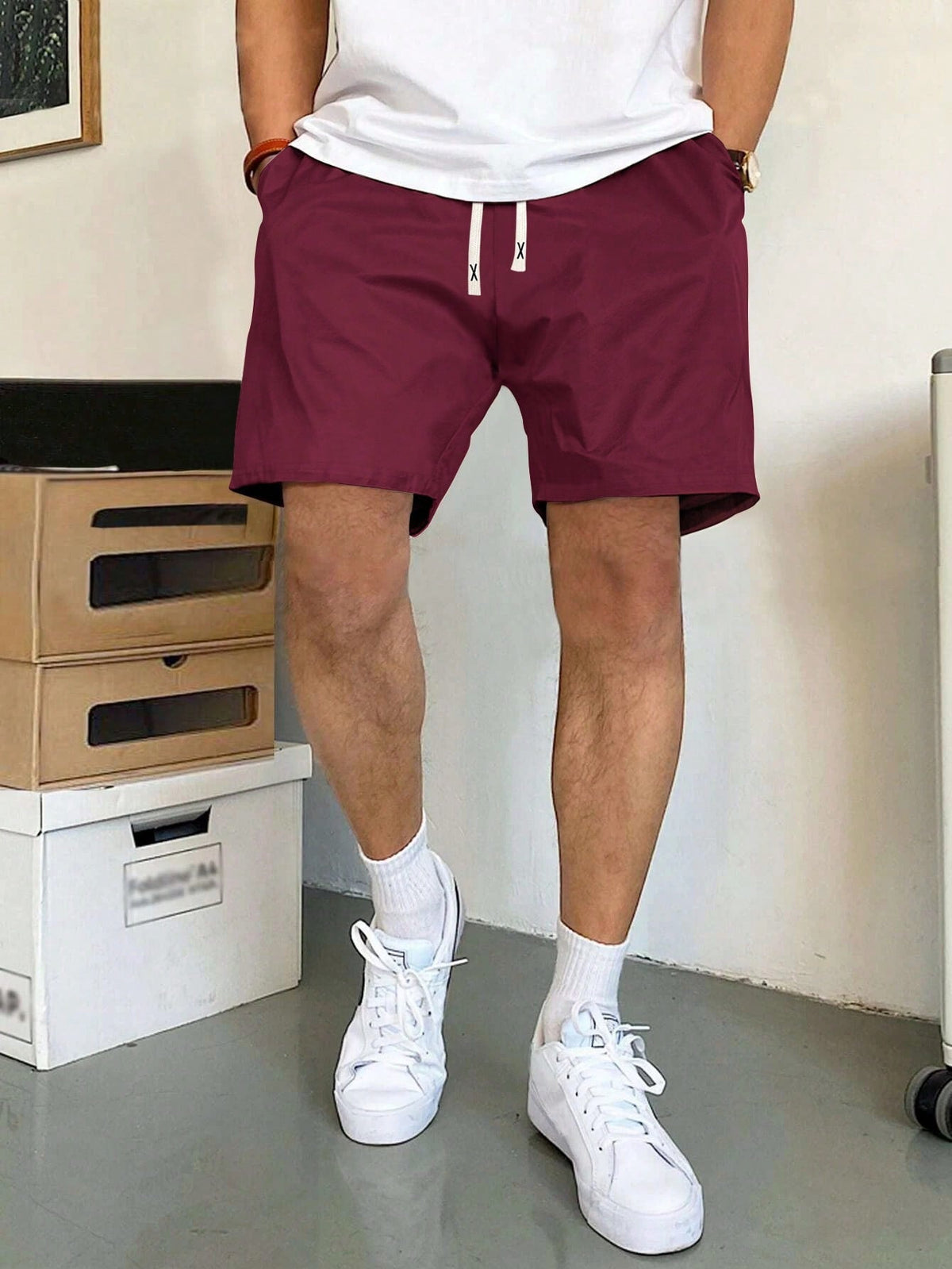 Men's Lightweight Breathable Summer Sporty Drawstring Shorts with Pockets