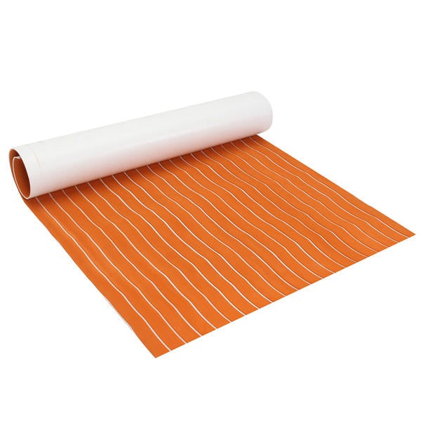 1200x2000x6mm EVA Foam Orange With White Line Teak Sheet Synthetic Boat Decking Floor Pad