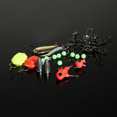 101pc Fishing Lure Spinners Plugs Spoons Soft Bait Pike Trout Salmon+Box Set