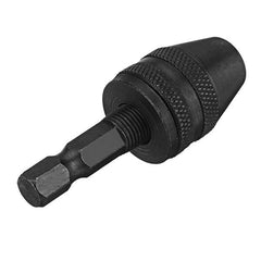 0.5-4mm Keyless Chuck 1/4 Inch Hex Shank Black Drill Chuck Adapter