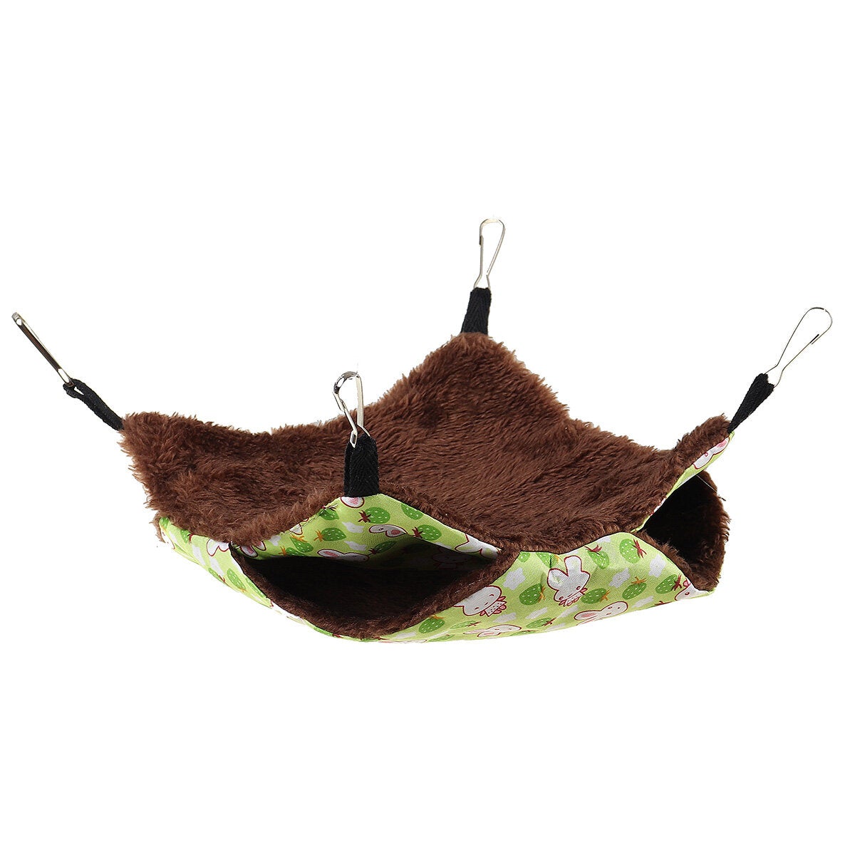 Pet Hammock Double-Layer Plush Fleece Soft Hanging Nests Sleeping Bed for Pet Home Decoration