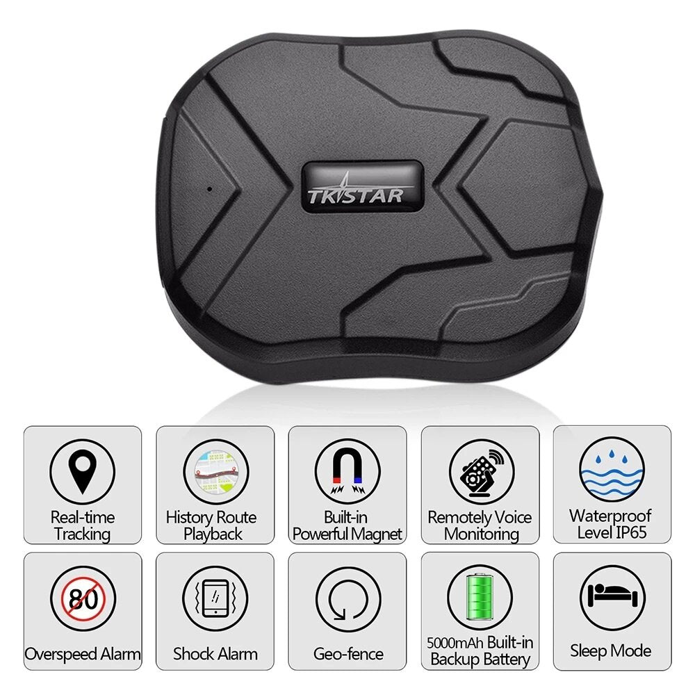 GPS Tracker 5000mAh 90 Days Standby 2G Vehicle Tracker GPS Locator Waterproof Magnet Voice Monitor