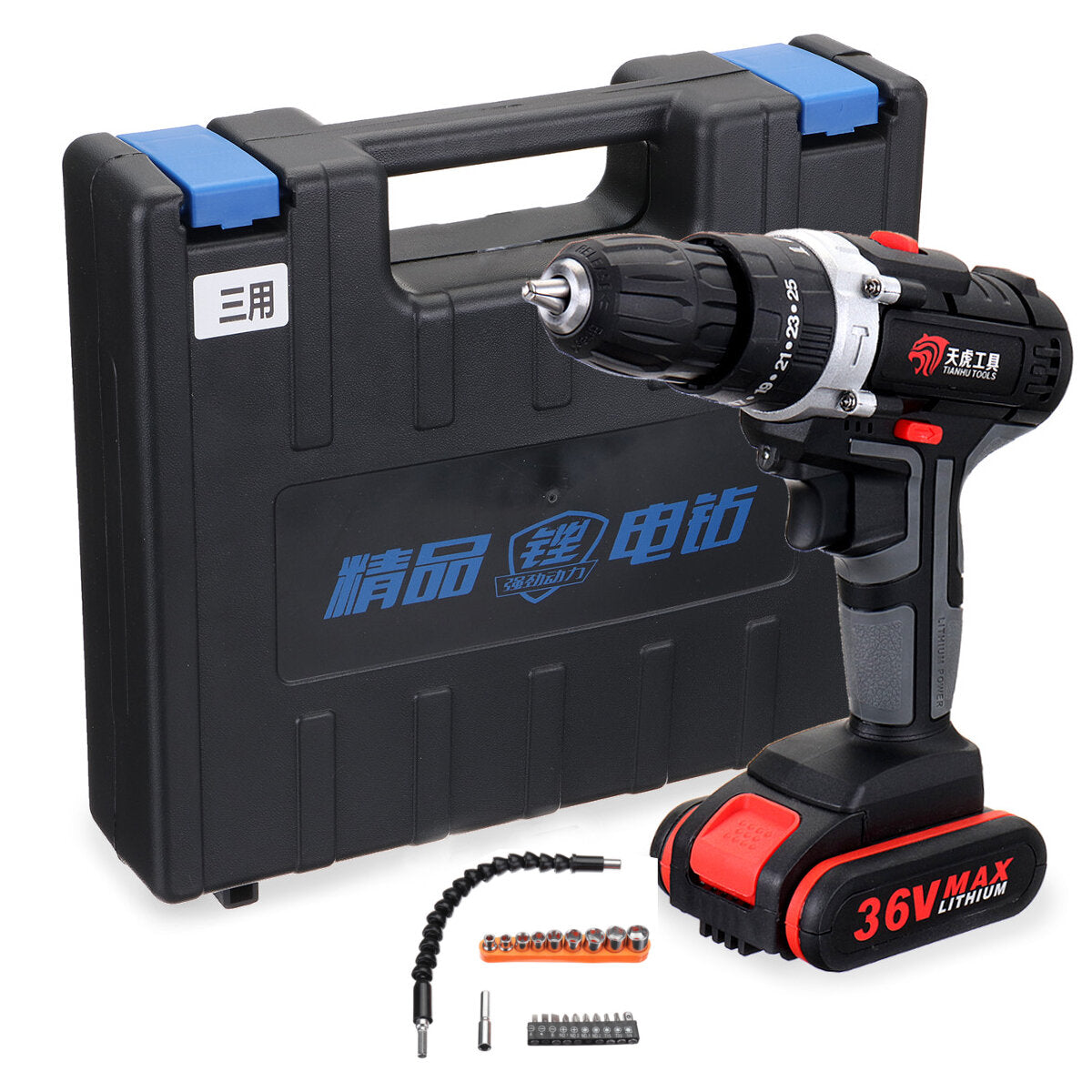 36V Electric Cordless Drill 28NM Brushless Screwdriver With LED Rechargeable Battery