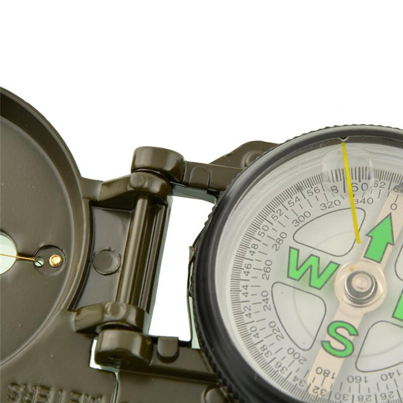 Waterproof Luminous Compass American Multi-functional Folding Pointer Guide 1:25000 Map Scale