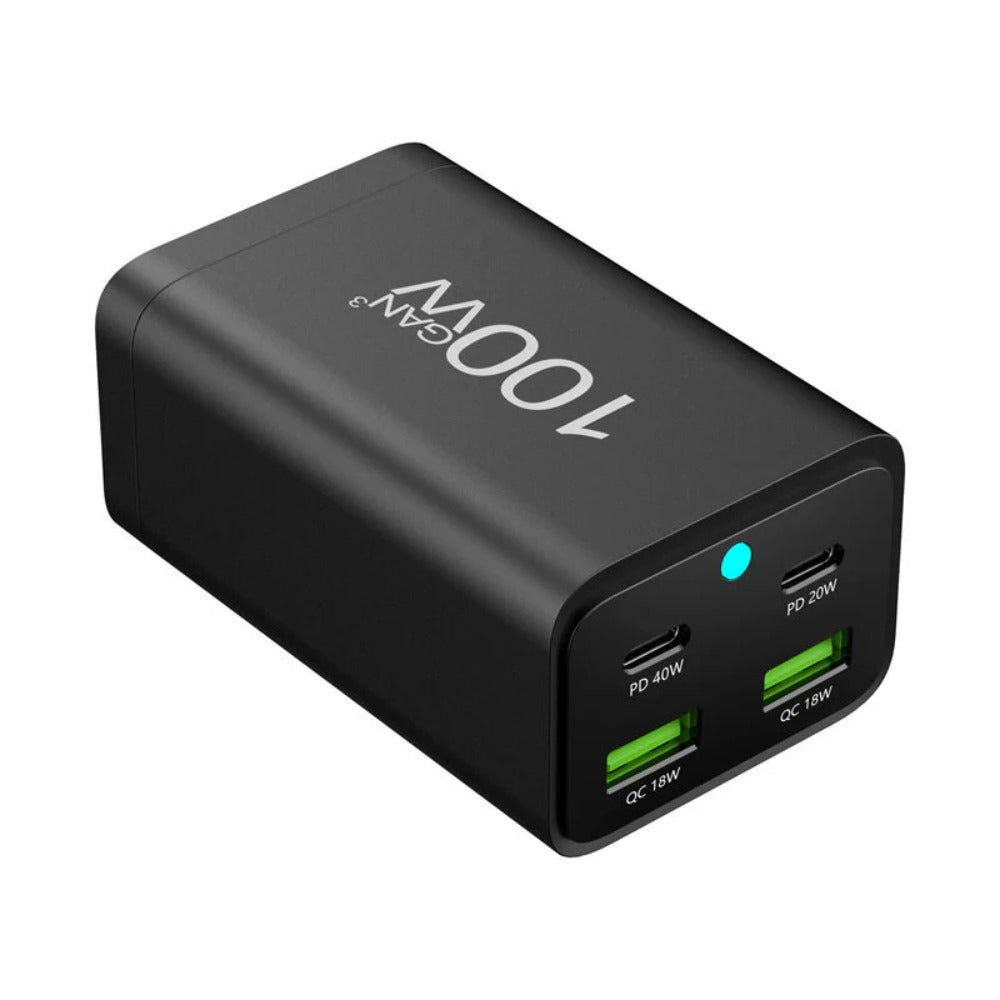 100W GaN 4-Port USB PD Charger, Fast Charging Station for iPhone, Hui, Xiaomi, MacBook