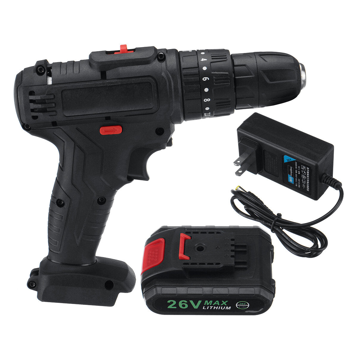 48V 1500W Impact Electric Drill 28N.m Max Torque LED Light Screwdriver Power