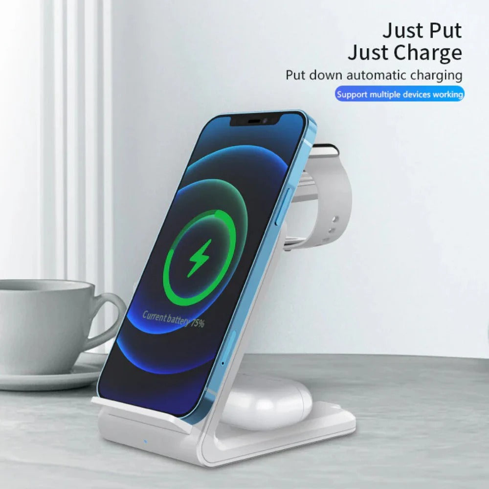 Fast Wireless Charger Stand for iPhone, Samsung, Hui, Oppo, AirPods, Apple Watch