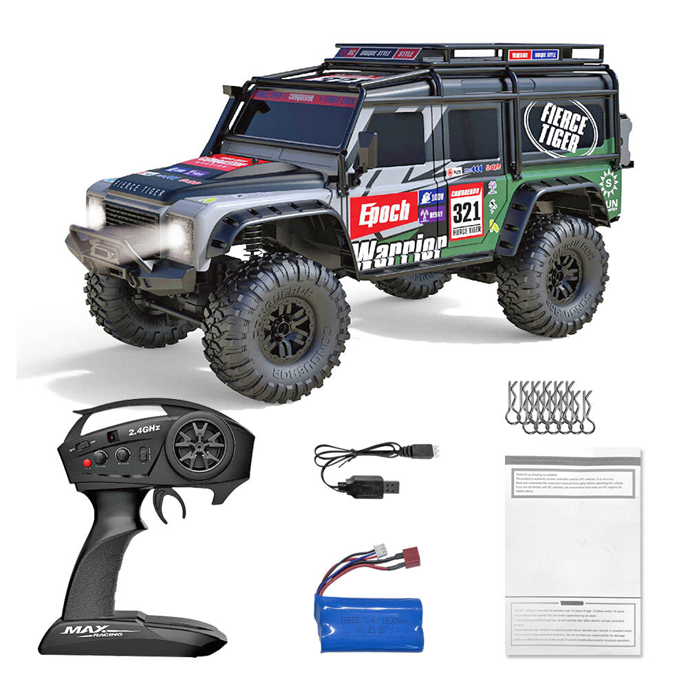 1/10 2.4G 4WD RC Car Full Proportional Rock Crawler Pickup Off-Road Truck Vehicles Toys