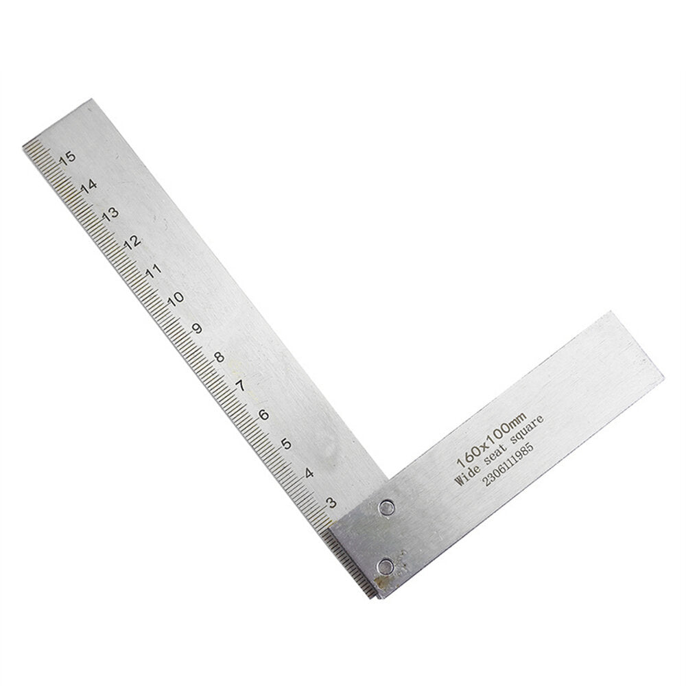 Premium Stainless Steel Right Angle Ruler High Precision 90 Degree Laser Etched Scale Wide Seat Design Multiple Sizes