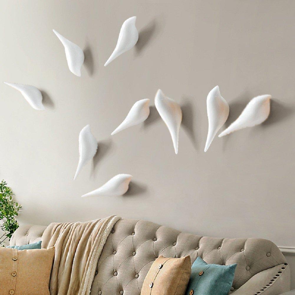 Bird Shape 3D Wall Hooks Resin Bird Decoration Coat Towel Hook Single Wall Hanger