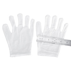 12 Pairs Non-Slip Work Gloves Etiquette Cooling Gloves Workshop Labor White