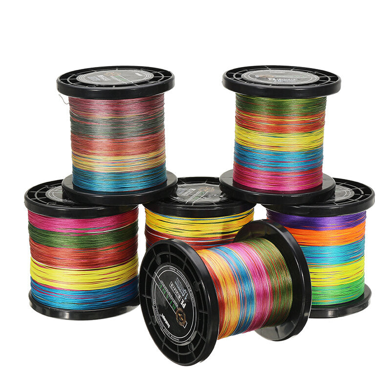 1000M Fishing Line Multi-color Colorful 10 Meters/ Color Super PE Braided 8 Strand Weaves