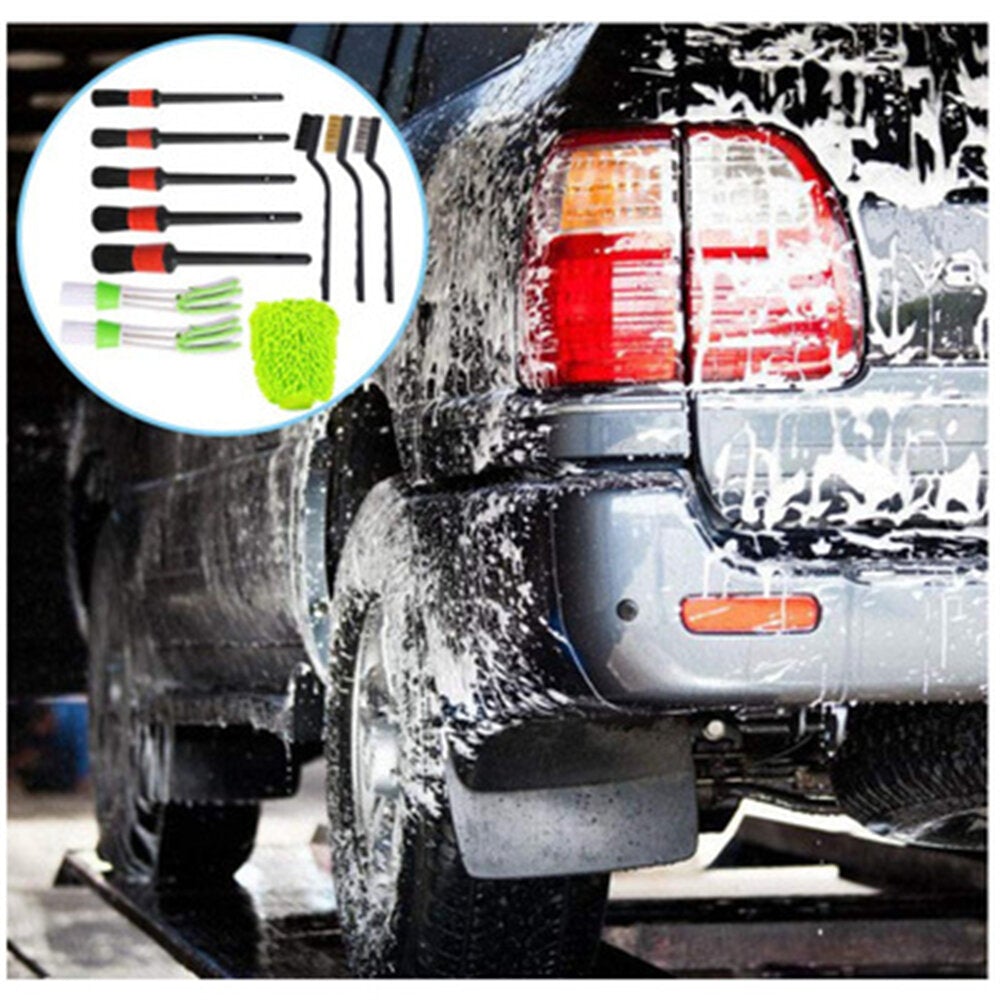 11pc Car Wash Brush Set Wash Car Wheel Washing Cleaning Brush for Cleaning Tools Detail Cleaning Brush
