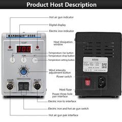 2 in 1 Soldering Staiton Hot Air SMD BGA Rework Welding Station 220V Portable Soldering Station Welding Tools